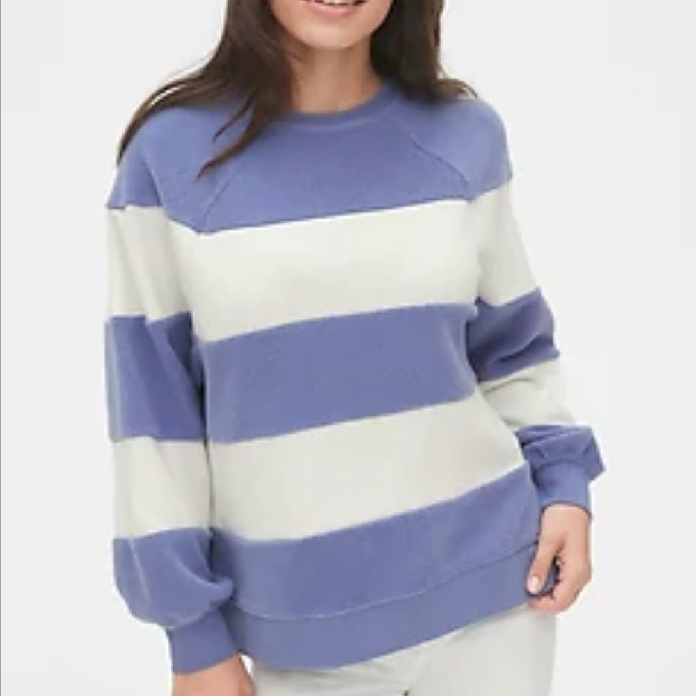 NWT GAP Textured Stripe Raglan Sweater